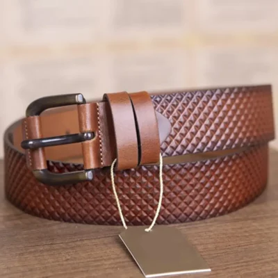 Cognac Golf Belts For Men Covered Buckle KSV002 2 10