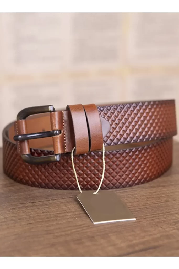 Cognac Golf Belts For Men Covered Buckle KSV002 2 10