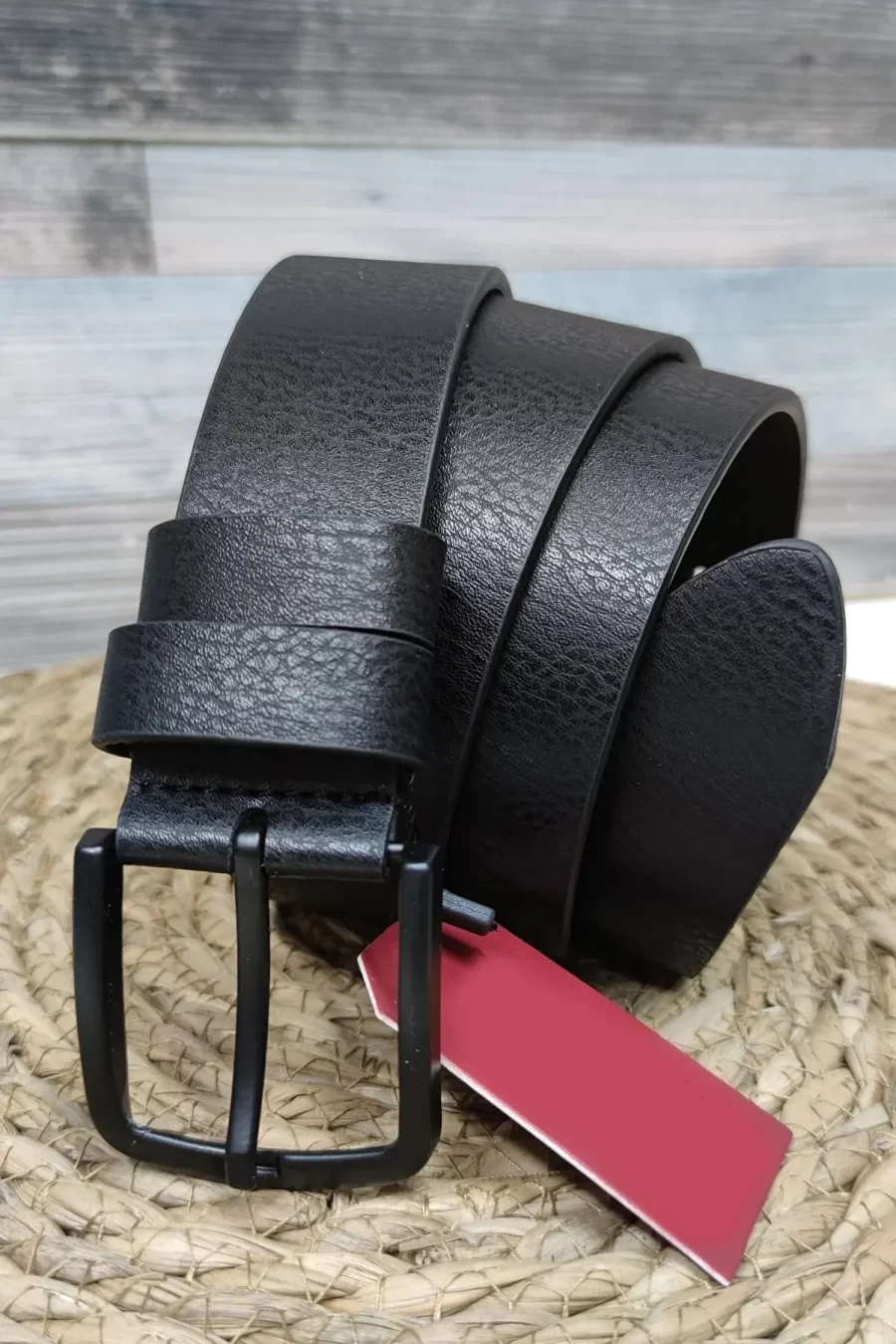 Dad Belt Wide Black Full Grain Leather KD 001 98 1