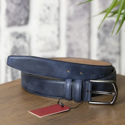 Dark Blue Gents Leather Belt Fashion GRAYZ01 4