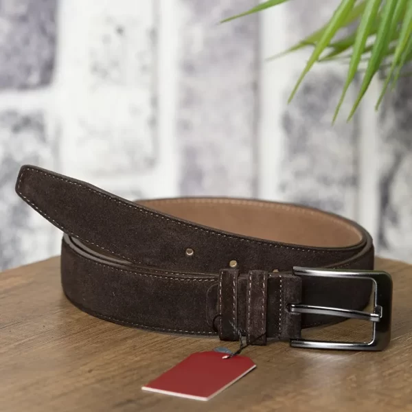Buy Men Brown Solid Genuine Leather Belt Online - 720193