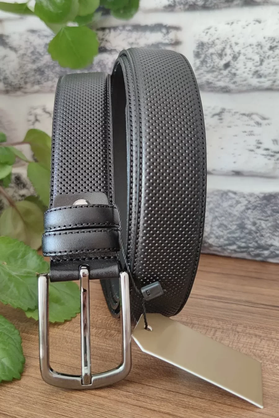 Dressing Belts for Men Perforated Leather KSS 003 2