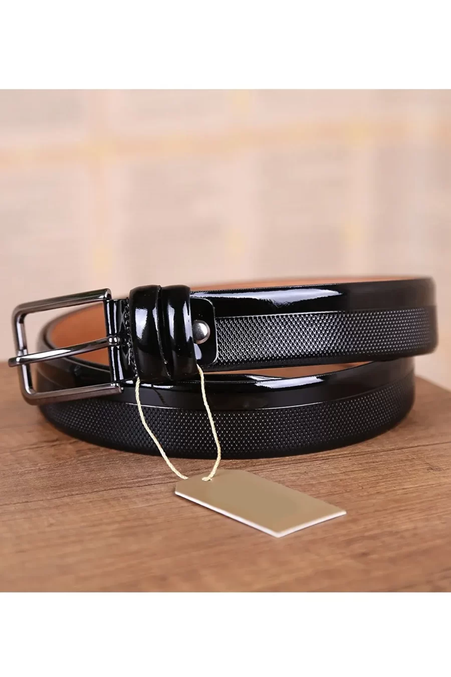 Gents Belt Patent Leather Dress KD 001 01 2