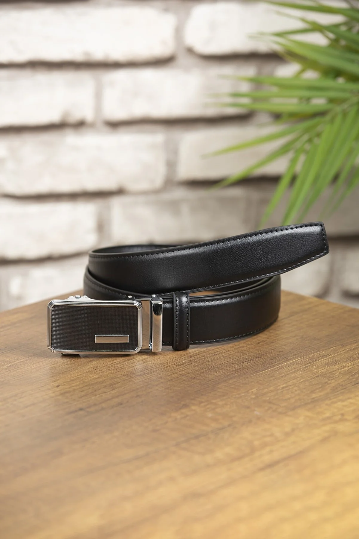 Hi-Tie 16 Colors Genuine Leather Mens Belts Automatic Buckles