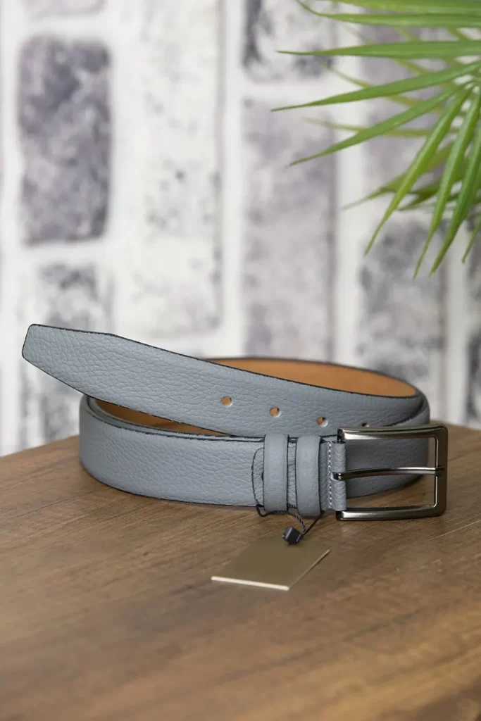 mens gray belt
