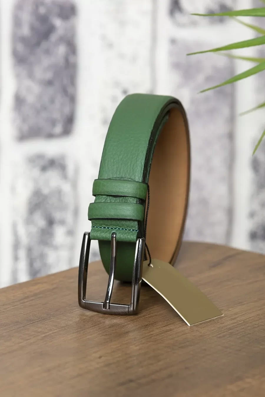 Green Mens Belt Fashion Soft Calfskin FLOTUR01 5