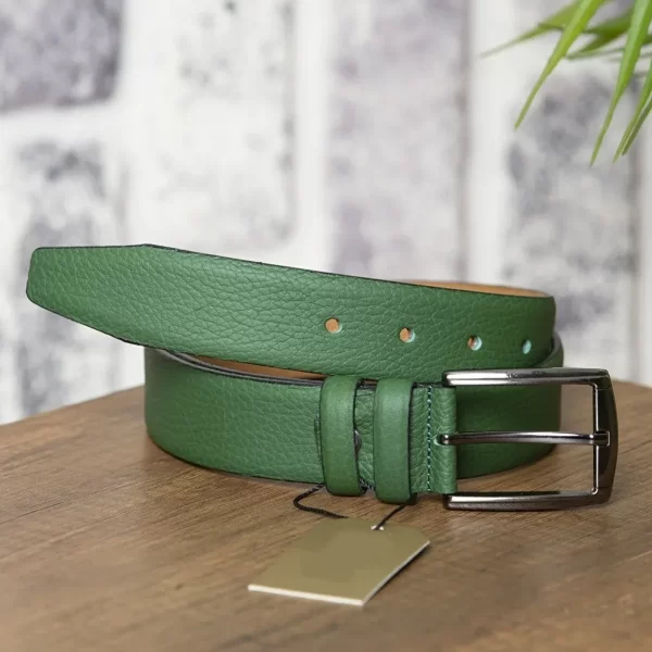 Green Mens Belt Fashion Soft Calfskin FLOTUR01 6