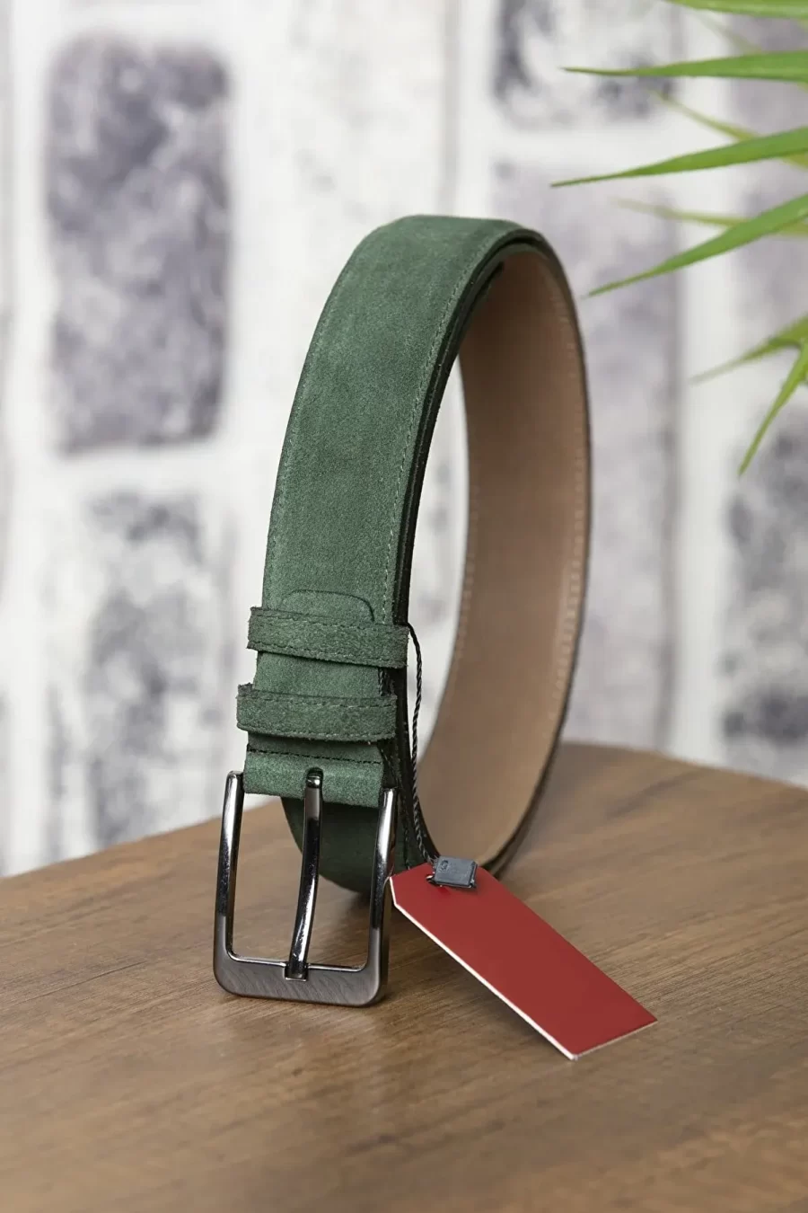 Green Suede Mens Golf Belt SUET01 5