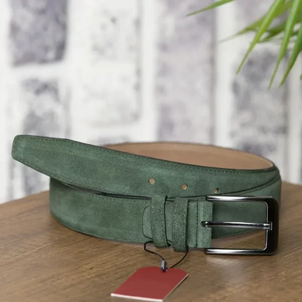 Green Suede Mens Golf Belt SUET01 6