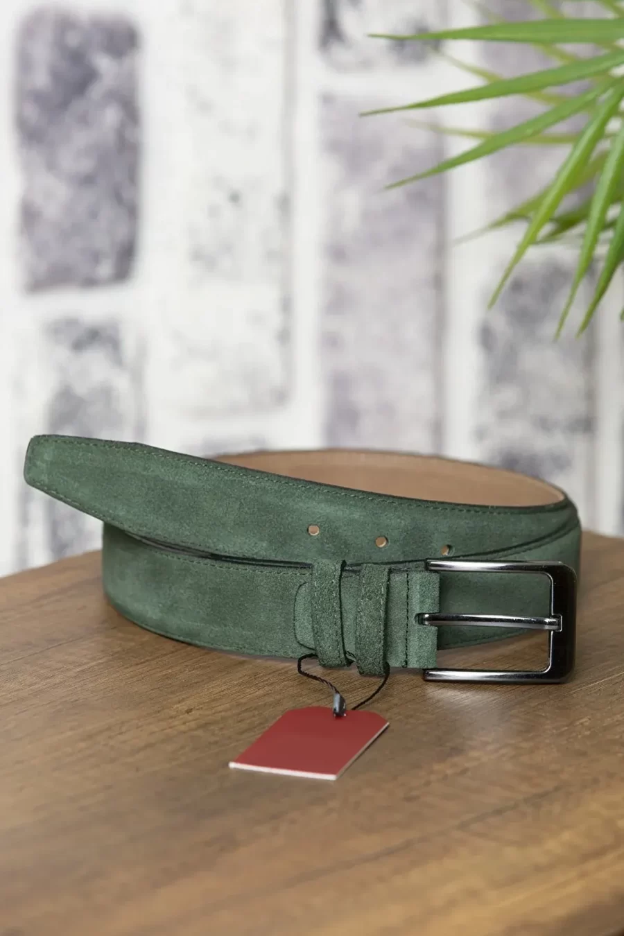 Green Suede Mens Golf Belt SUET01 6