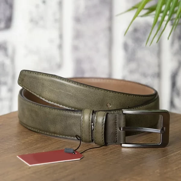 Khaki Green Gents Leather Belt Fashion GRAYZ01 6