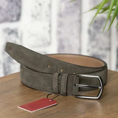 Khaki Suede Mens Golf Belt SUET01 12