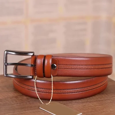 Light Brown Gents Leather Belt For Pants KD 012 3 4