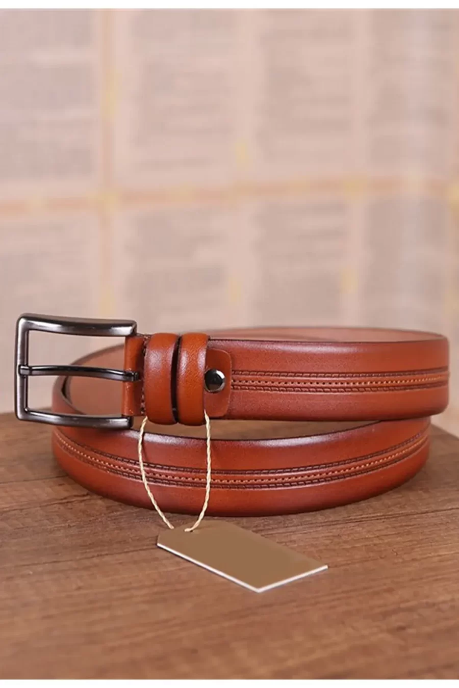 Light Brown Gents Leather Belt For Pants KD 012 3 4