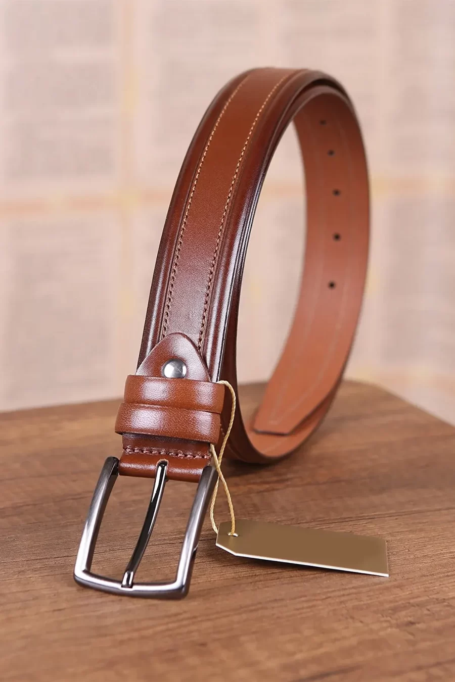 Light Brown Gents Leather Belt For Pants KD 013 1 1