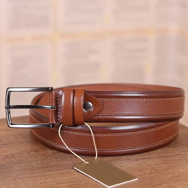 Light Brown Gents Leather Belt For Pants KD 013 1 2