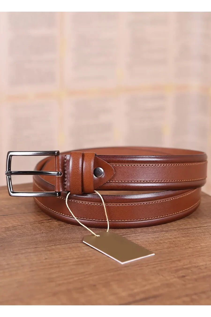 Light Brown Gents Leather Belt For Pants KD 013 1 2