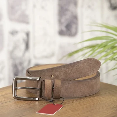 Light Brown Soft Leather Belt Nubuck KV 03 2