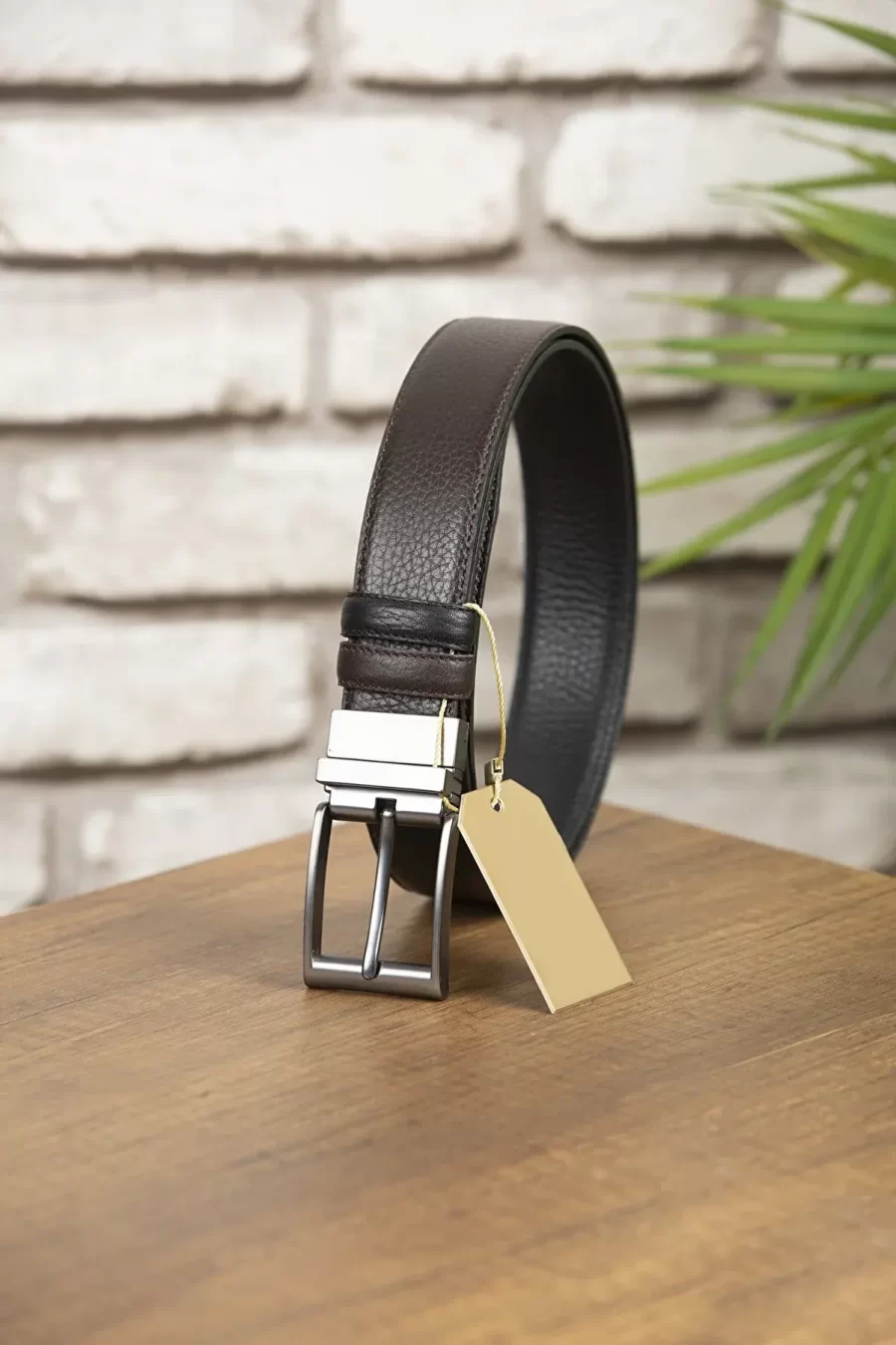 Mens Reversible Belt Black Brown Dress CIFT1 2