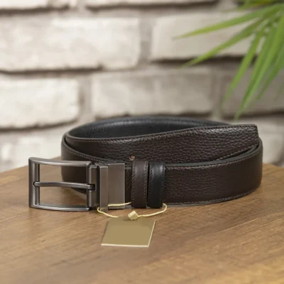 Mens Reversible Belt Black Brown Dress CIFT1 3
