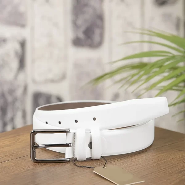 Mens White Belt Golf KD 001 1 2