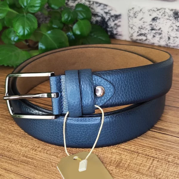 Navy Blue Gents Leather Belt For Pants KK 2 2