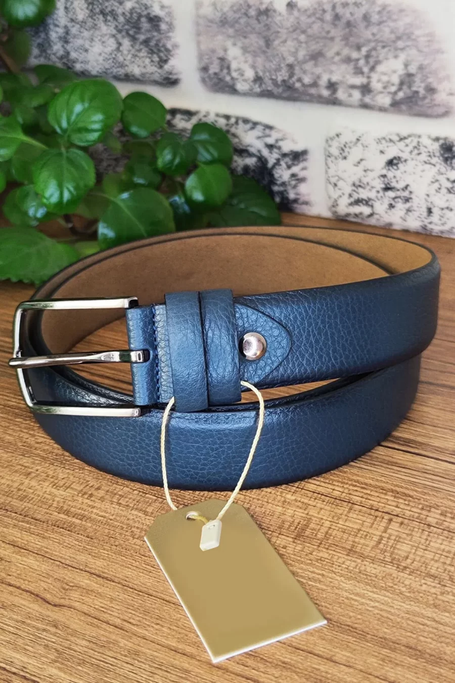 Navy Blue Gents Leather Belt For Pants KK 2 2