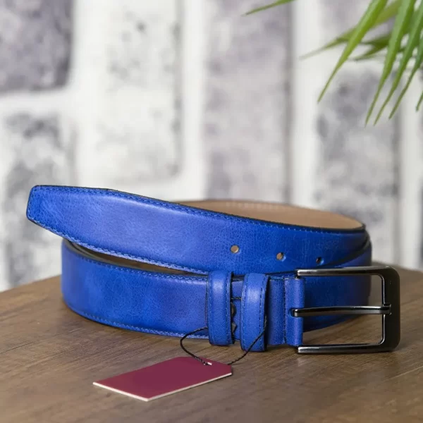 Royal Blue Gents Leather Belt Fashion GRAYZ01 14