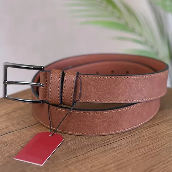 Tan Mens Vegan Belt Nubuck KSS 501 2 2