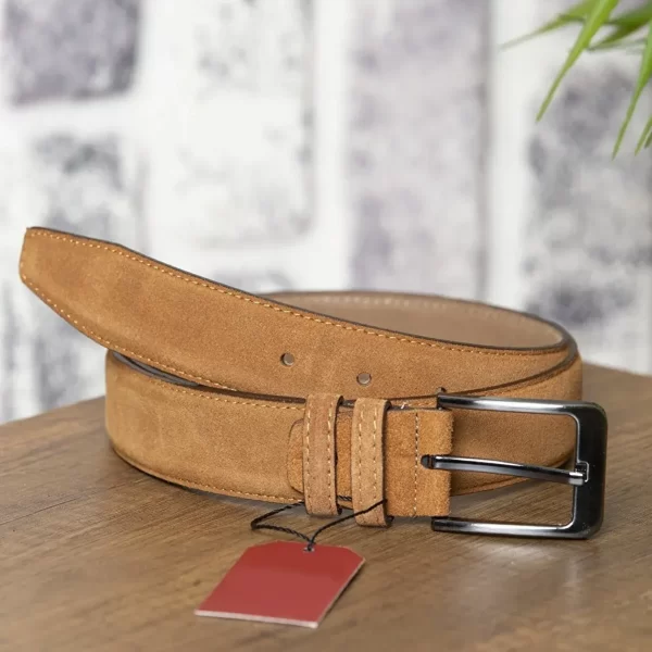 Tan Suede Mens Golf Belt SUET01 4