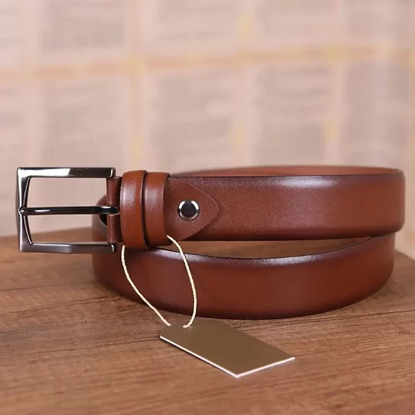 Top Quality Best Quality Mens Belt Dress Brown Leather KD 001 1 8