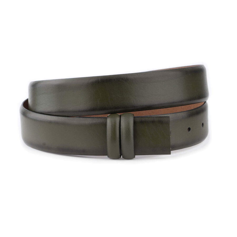 belt strap replacement olive green leather high quality 1 17 30072024 35 GREECUTOLIV