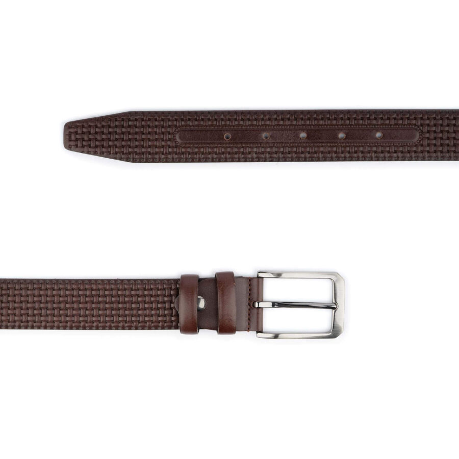 belts for men golf braided emboss leather 2