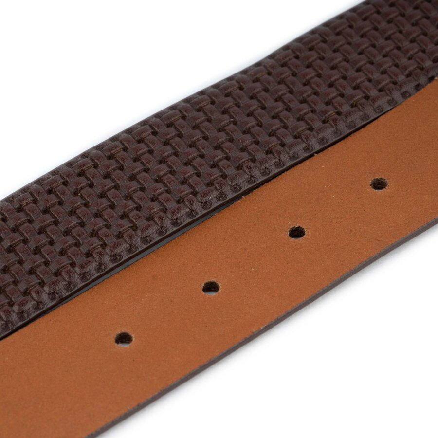 belts for men golf braided emboss leather 3