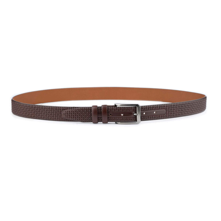 belts for men golf braided emboss leather 4