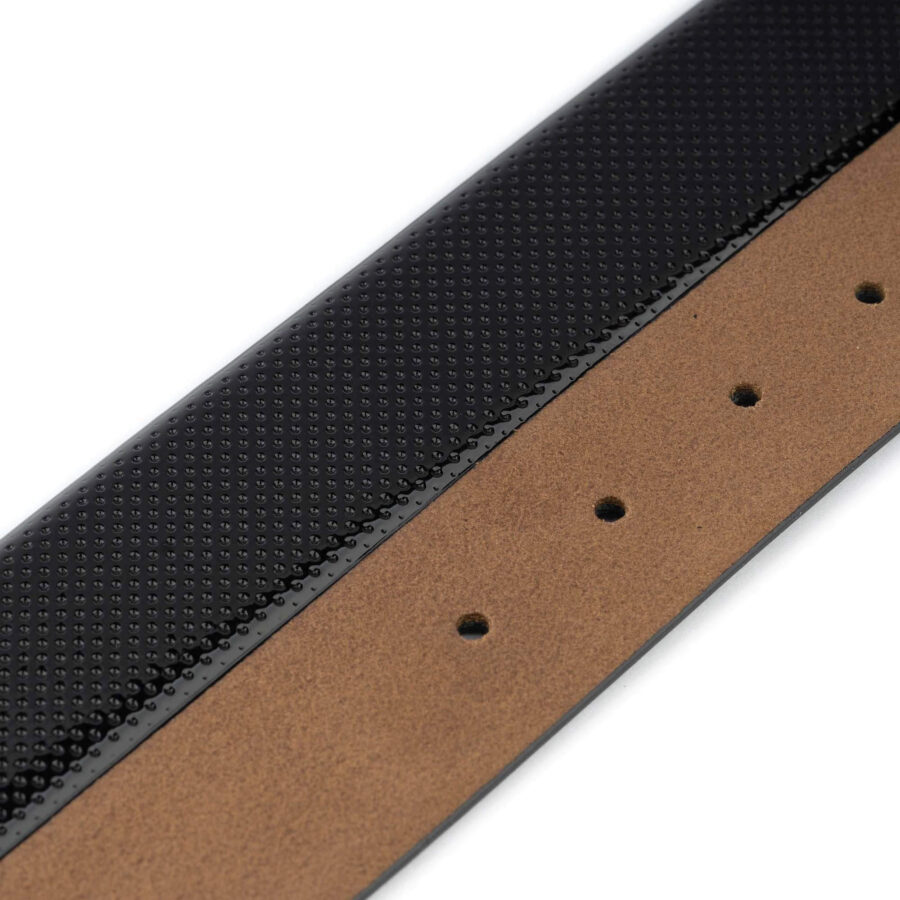 black patent leather belt strap replacement for designer buckles 3