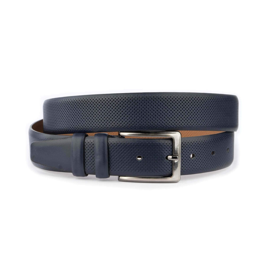 blue golf belt mens perforated leather 1 05 31072024 35 PERFBELTBLUE