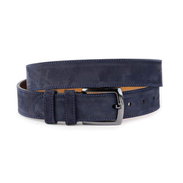 blue suede leather golf belts mens 3 8 cm 1 08 31072024 38 SUEDBELBLUE