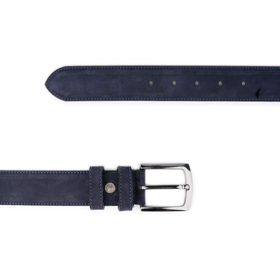 blue suede leather golf belts mens 3 8 cm 2