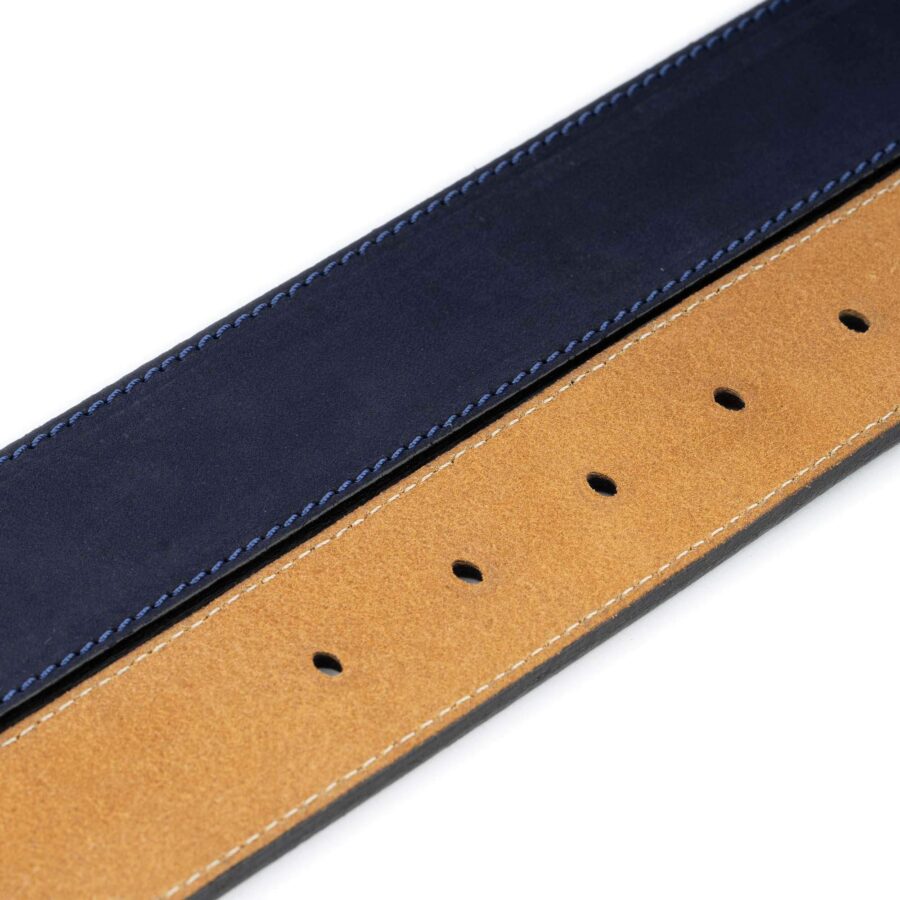 blue suede leather golf belts mens 3 8 cm 3