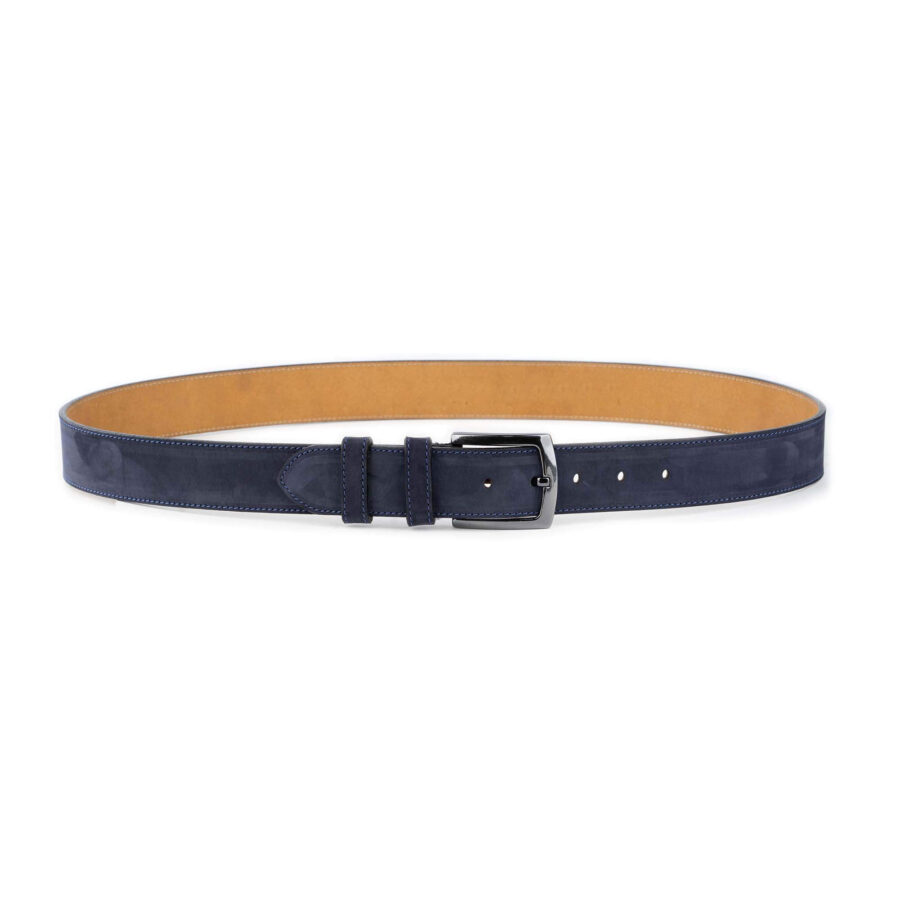 blue suede leather golf belts mens 3 8 cm 4