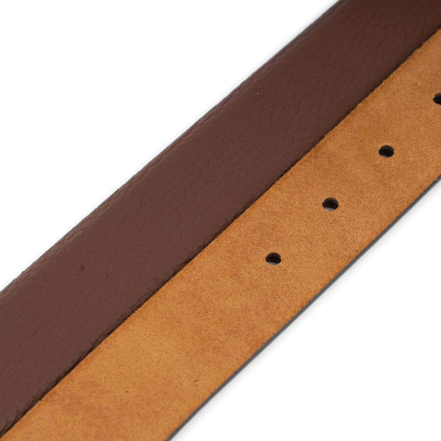 brown leather belt strap adjustable for clamp buckles 3