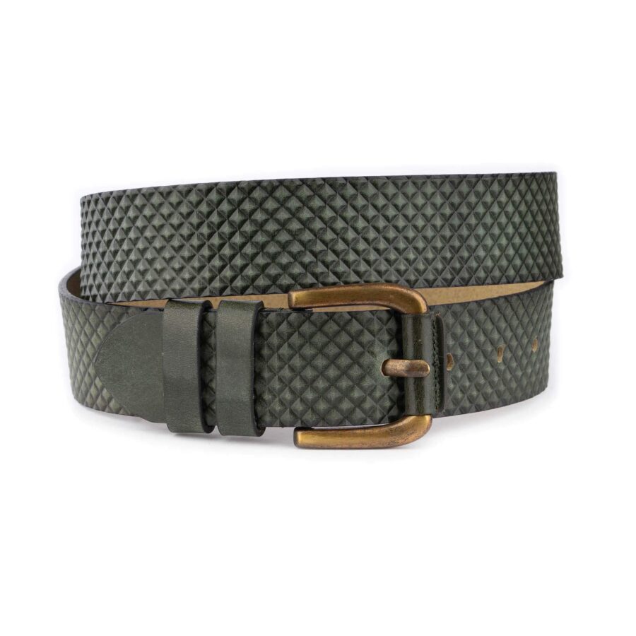 cool golf belts green check leather coated buckle 1 11 31072024 38 CHECBELTGREE