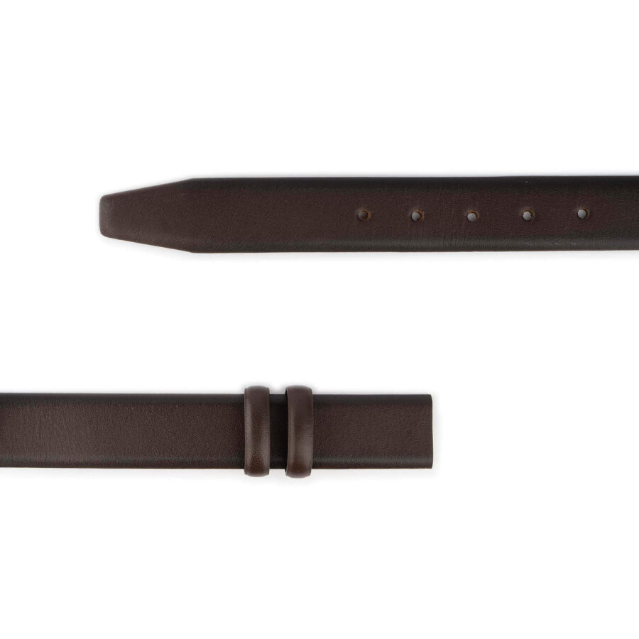 dark brown belt strap without buckle replacement leather 2