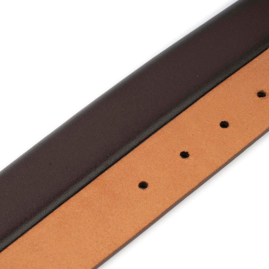 dark brown belt strap without buckle replacement leather 3