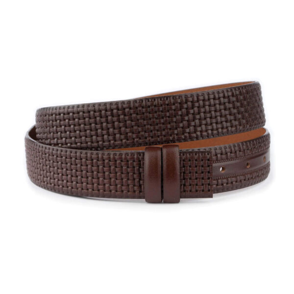 dark brown woven leather buckle strap 1 12 30072024 35 WOVECUTBROW