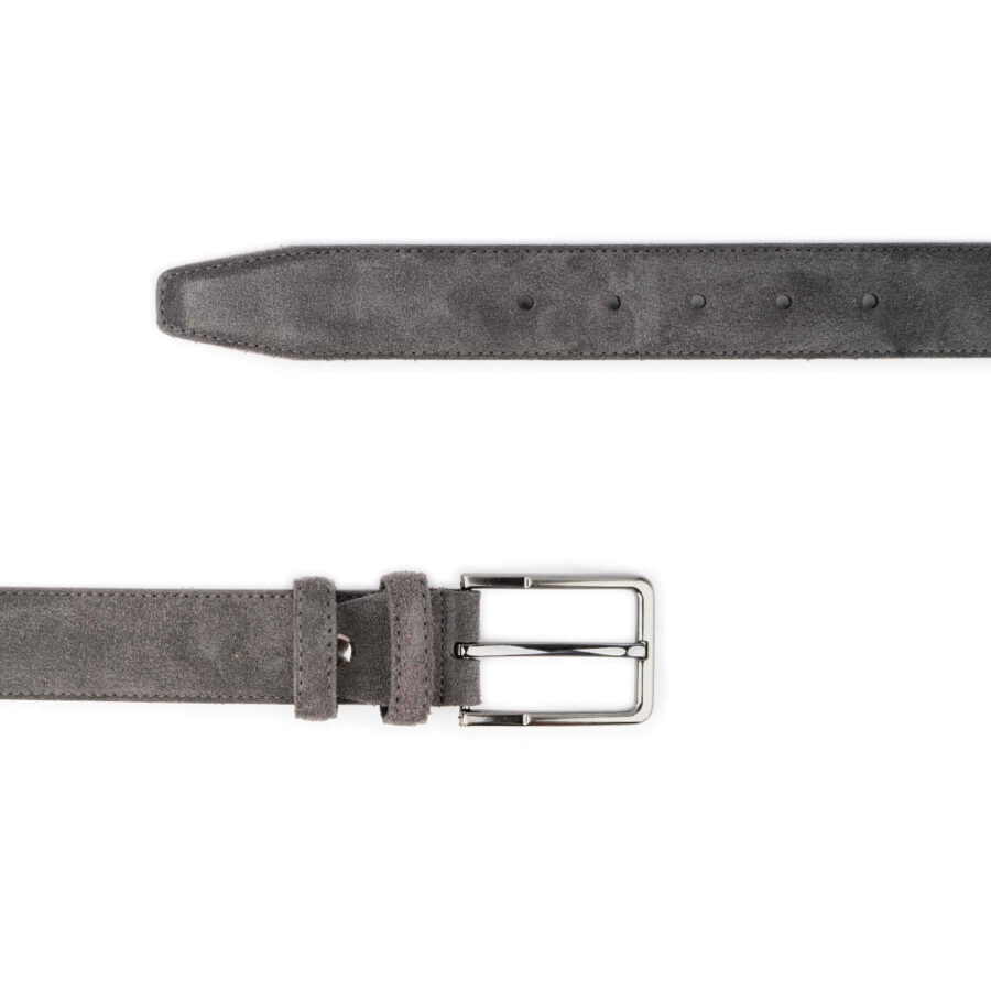 dark grey suede leather golf belts mens 2