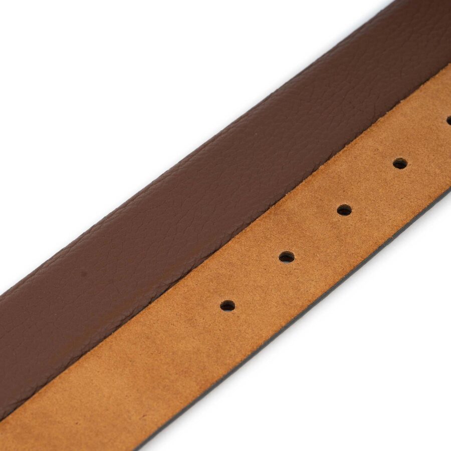 dressing belts for men brown pebble leather high quality 3