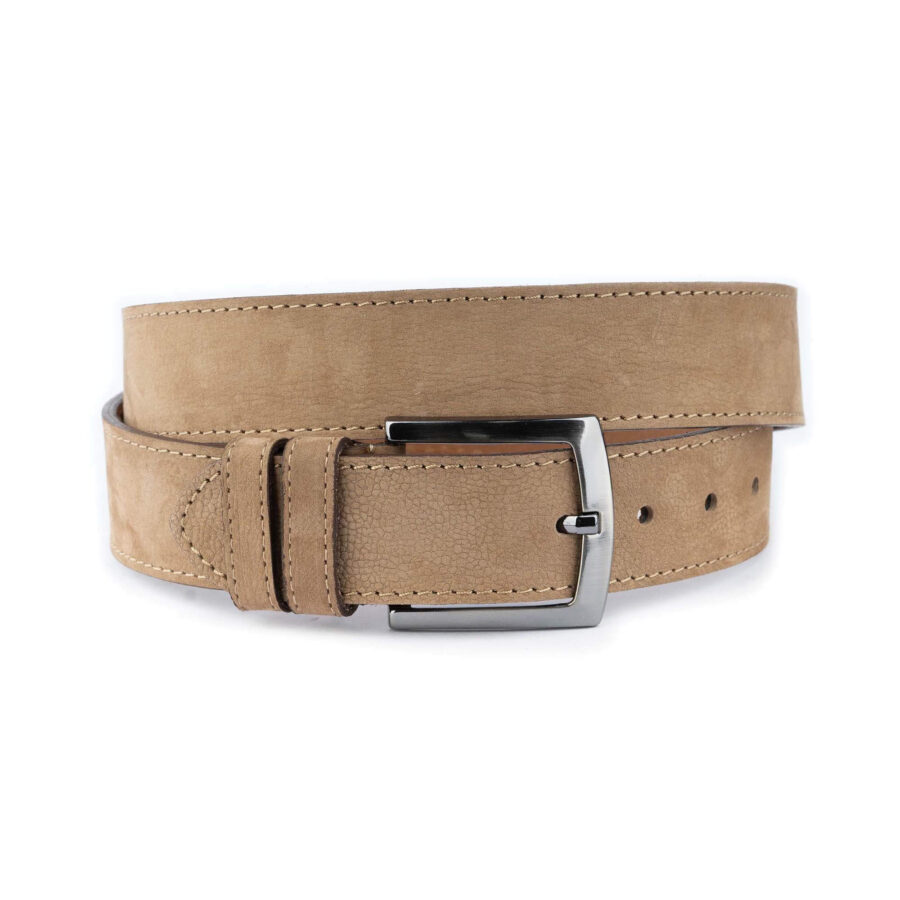 golf mens belt cafe au lait taupe nubuck leather 3 8 cm 1 20 31072024 38 NUBUBELTTAUP