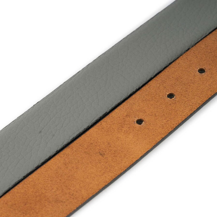 gray golf belt mens grained leather high quality 2